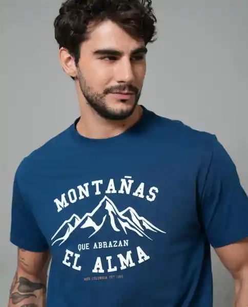 Camiseta Hombre Azul M 103G005_AZU194151 Rifle