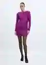 Vestido Xlenjuel Morado Talla S Mujer Mango