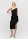 Vestido Asim Negro Talla XL Mujer Mango