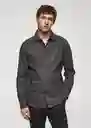 Camisa Roma Gris Talla L Hombre Mango
