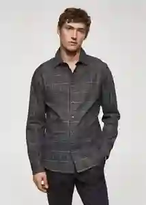 Camisa Roma Gris Talla L Hombre Mango