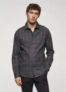 Camisa Roma Gris Talla L Hombre Mango
