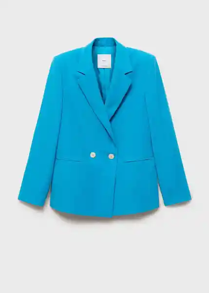 Saco Americana Tempo Azul Talla S Mujer Mango
