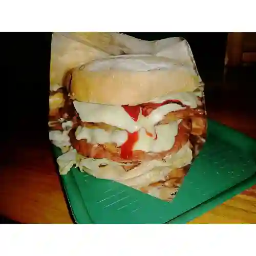 Hamburguesa Double Monster con Papas Francesas