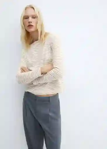 Camiseta Saco Arena Talla S Mujer Mango