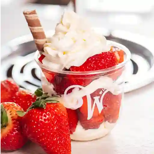 Fresa con crema