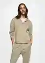 Sudadera Florida Khaki Talla 24 Mujer Mango