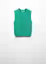 Top Cocodril Verde Pastel Talla 18 Mujer Mango