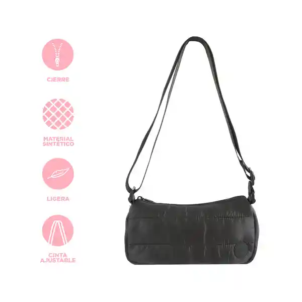 Bolso Crossbody Rectangular Serie Mountain Negro Miniso