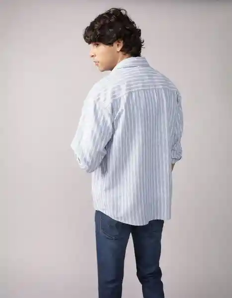 Camisa Hombre Azul Talla Large 2894407 American Eagle