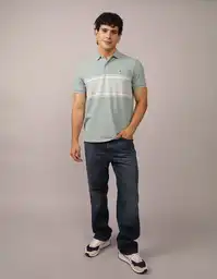 Camiseta Polo Hombre Azul Talla: X-SMALL 4394395 American Eagle