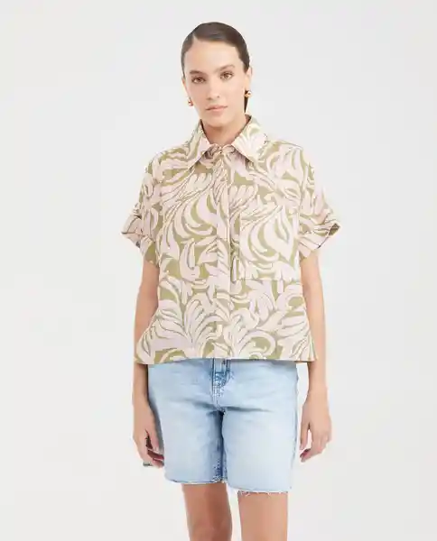 Camiseta Foliage Resort Femenino Verde Boa Oscuro T L Chevignon