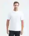 Camiseta Polo Neru Neck Masculino Blanco 0 Claro TXL Chevignon