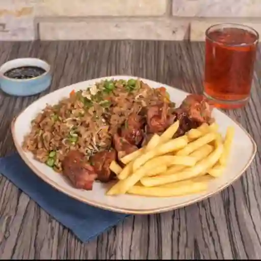 Combo individual Costillas BBQ+ bebida400ml