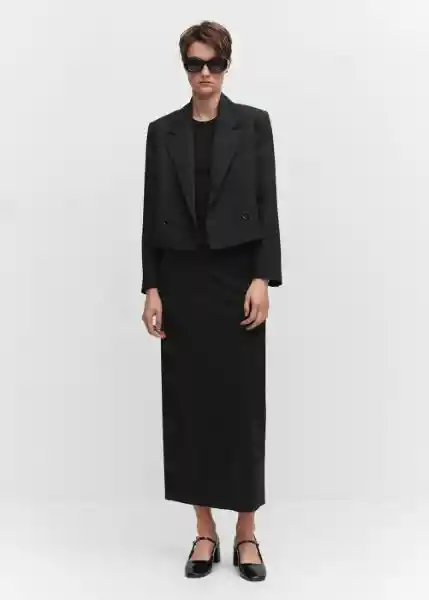 Falda Julien-W Negro Talla S Mujer Mango