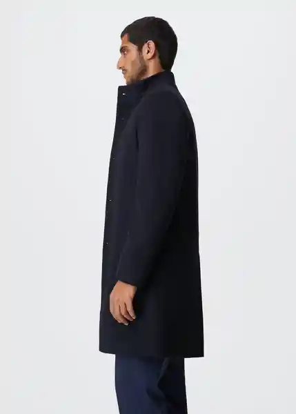 Abrigo Funnel Navy Talla M Hombre Mango