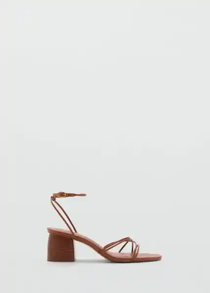 Sandalias Lana1 Cuero Talla 40 Mujer Mango