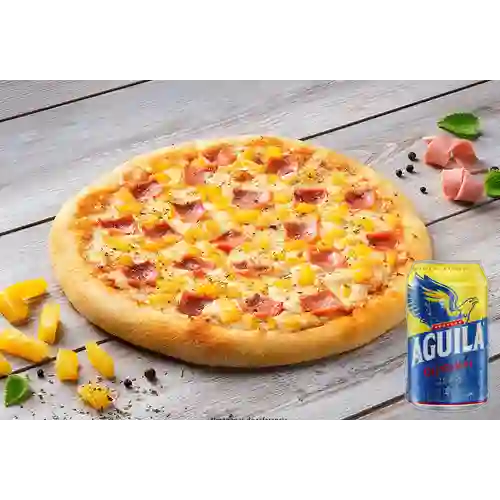 Combo Pizza Hawaiana + Aguila Orig Lta 330ml