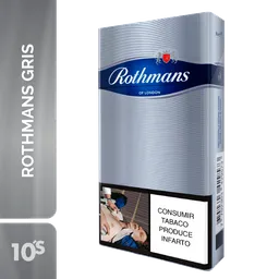 Cigarrillo Rothmans Gris 10's