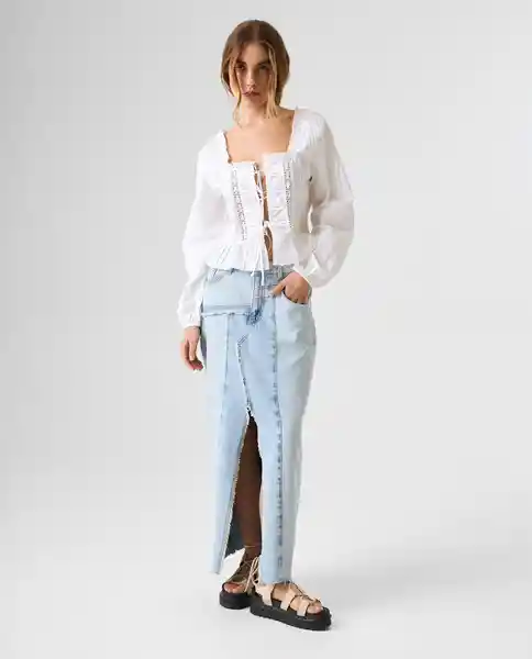 Camisa Mujer Blanco Talla L 612G009_BLA110601