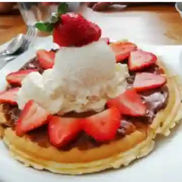 Waffle Nutella y Fresas