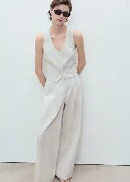 Chaleco Bali Crudo Talla S Mujer Mango