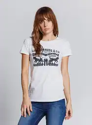 Levi's Camiseta Para Mujer Color Blanco Talla L