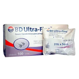 Bd Ultra-Fine Aguja Esteril X 100 Unidades