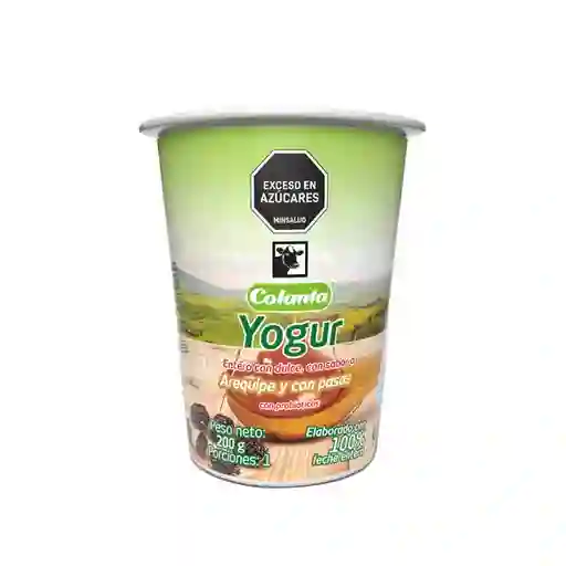 Colanta Yogur Entero Arequipe Pasas Vaso