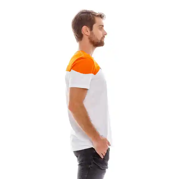 Marithé Francois Girbaud Camiseta Manga Corta Blanco/Naranja S