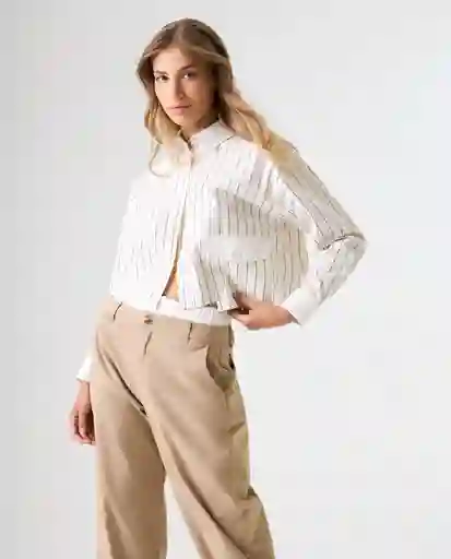 Camisa Mujer Crudo Talla S 612G001_CRU110606 Americanino