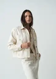 Chaqueta Missi Mujer Crudo Marfil Claro Talla S 422G371 Naf Naf