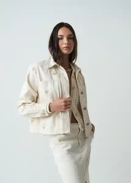 Chaqueta Missi Mujer Crudo Marfil Claro Talla S 422G371 Naf Naf