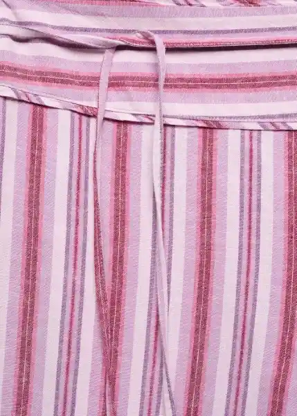 Pantalón Malibu Malva Talla XL Mujer Mango