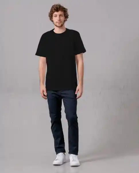 Camiseta Hombre Negro L 109F100_NEG194007 Rifle