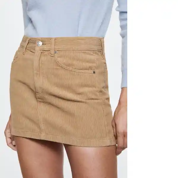 Falda Pana Beige Talla S Mujer Mango