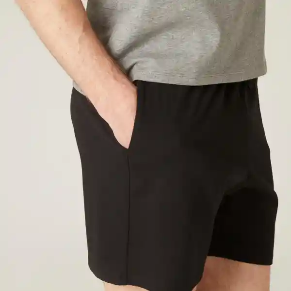 Domyos Pantaloneta Corta Recta Con Bolsillo Llaves Hombre Negro L