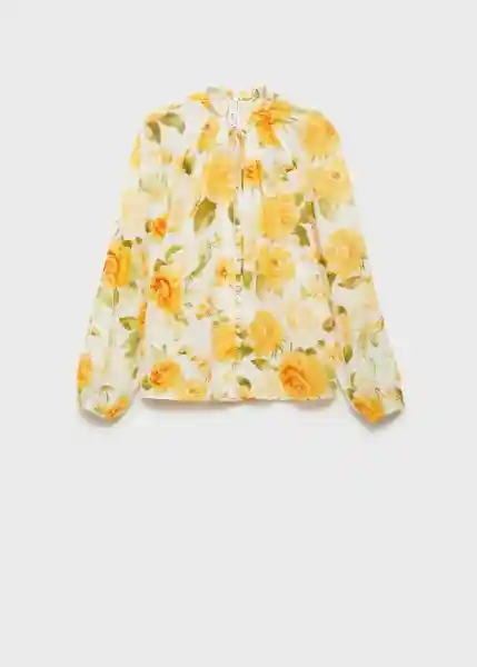 Blusa Molly Amarillo Talla M Mujer Mango
