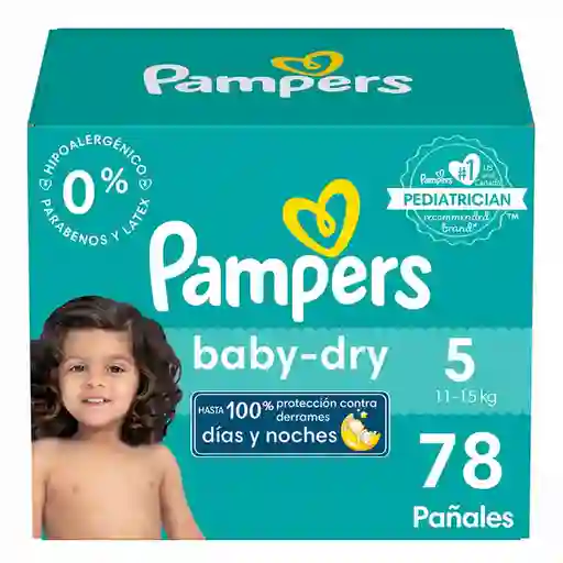 Pañales Pampers Baby-Dry Talla 5 78 Unidades