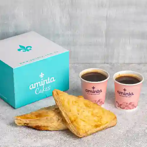 2 Americanos 7 Oz + 2 Pasteles de Pollo