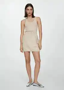 Vestido Morrone Beige Talla XS Mujer Mango