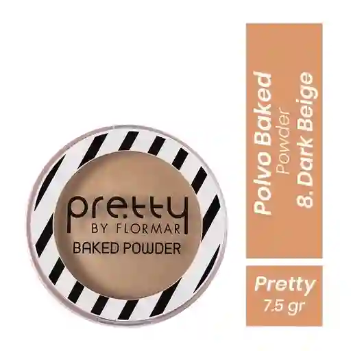 Pretty Polvo Facial Baked Powder Dark Beige 7.5 g