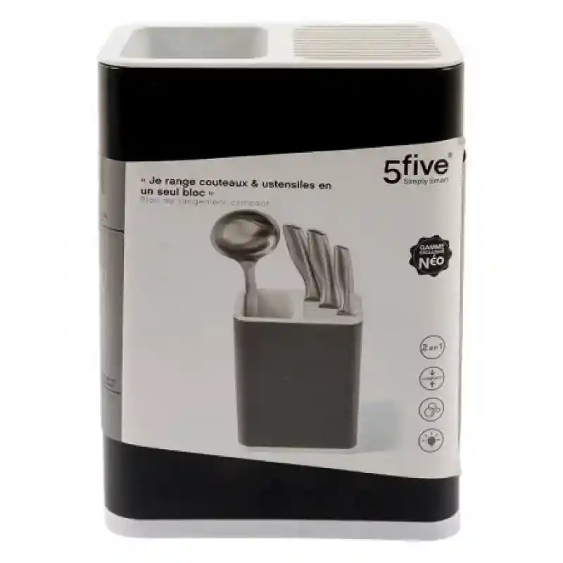 5Five Porta Utensilios Simply Smart Negro 202005