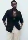 Pantalón Maneli Piedra Talla 40 Mujer Mango