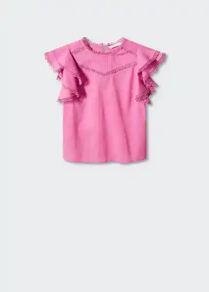 Blusa Sabina Rosa Talla L Mujer Mango