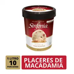 Sinfonía Helado Premium Placeres de Macadamia