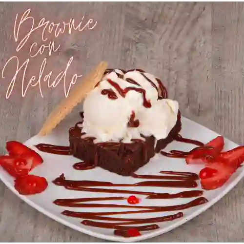 Browonie con Helado