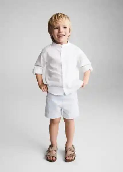 Camisa Albertb Blanco Talla 70 Niños Mango