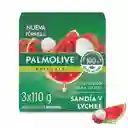 Jabon en Barra Palmolive Sandia Y Lychee 110gx3