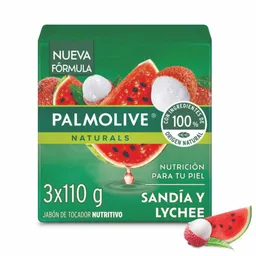 Jabon en Barra Palmolive Sandia Y Lychee 110gx3